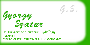 gyorgy szatur business card